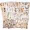 200 Pieces Vintage Scrapbook Supplies Pack for Junk Journal Bullet Journals Planners Botanical Paper Stickers Craft Kits Aesthetic Cottagecore Collage Album (Nature)